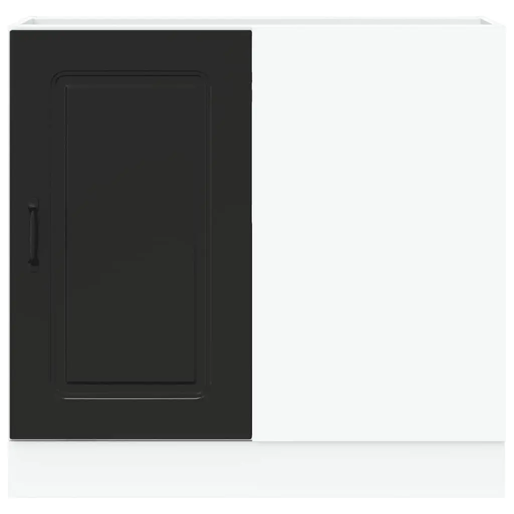 Engineered Wood Kitchen Storage Cabinet with Doors Adjustable Feet Black
