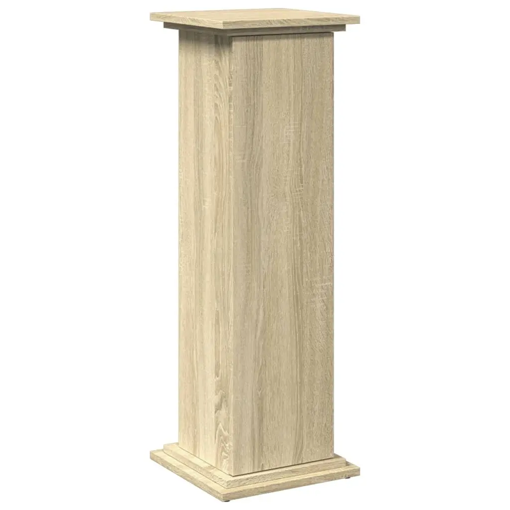 Plant Display Stand Three-Tier Brown Engineered Wood Storage Cabinet