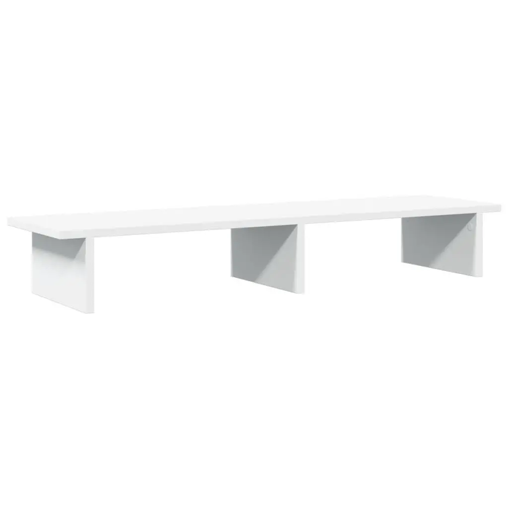 Monitor Stand 100cm White Engineered Wood Desk Riser Storage Space Workspace Organizer
