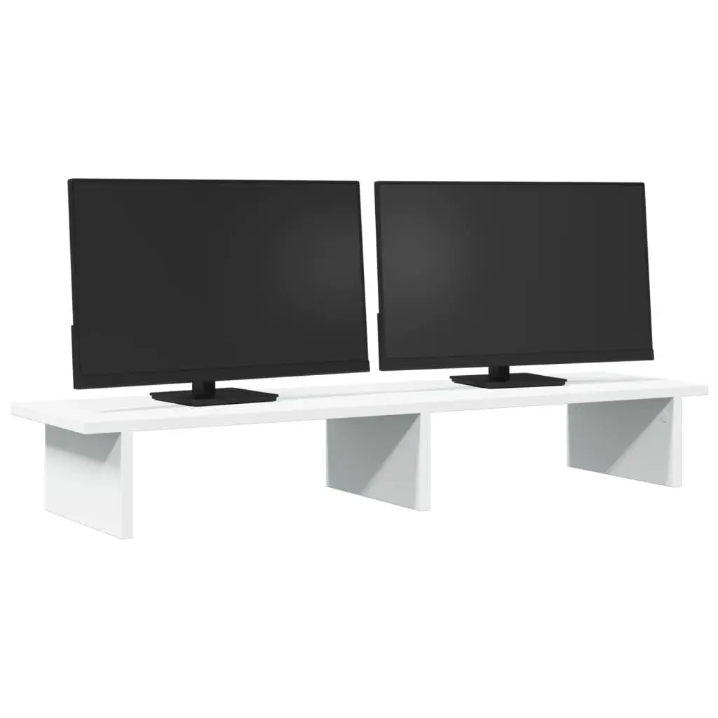 Monitor Stand 100cm White Engineered Wood Desk Riser Storage Space Workspace Organizer