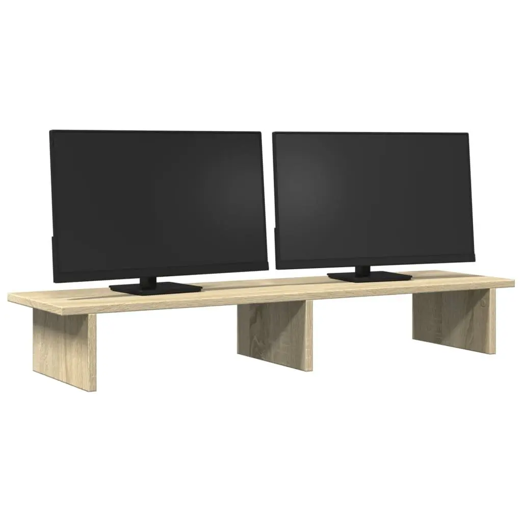 Monitor Stand Riser 100cm Sonoma Oak Wood Durable Storage Shelf for Organising Computer Desk