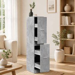 Stylish Grey Storage Cabinet for Home and Office