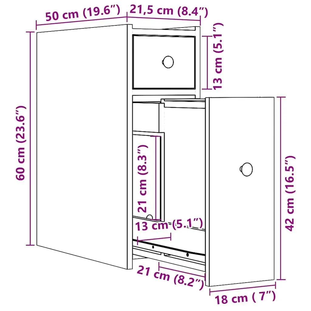 Tall White Bathroom Storage Cabinet on Wheels Engineered Wood Narrow Cupboard