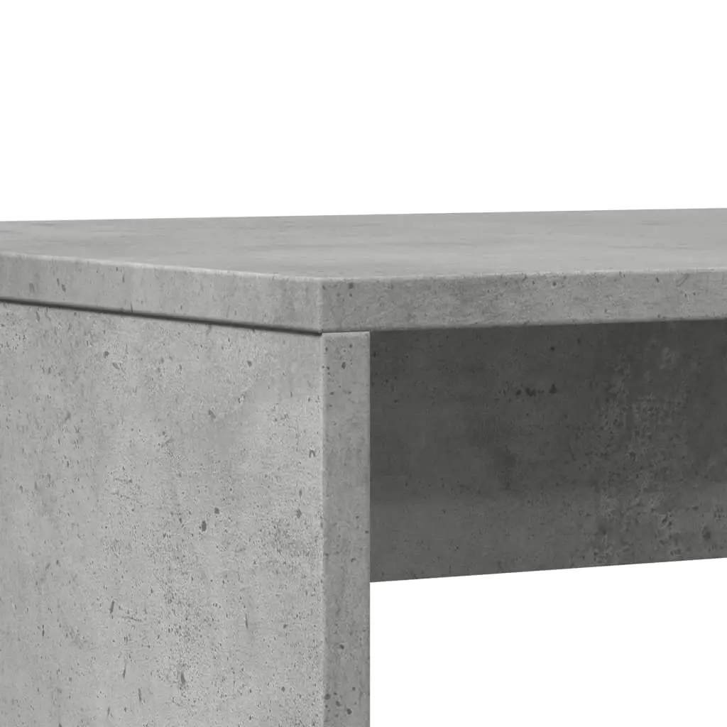 3 Piece Dining Table Bench Set Grey Engineered Wood Durable and Easy to Clean