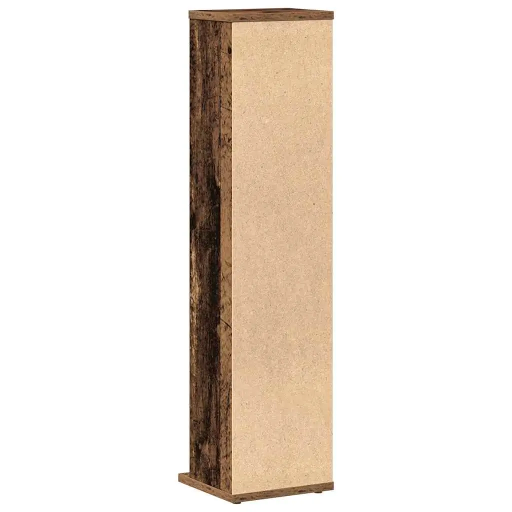 CD Cabinet 21x20x88 cm Old Wood Style Media Storage Unit