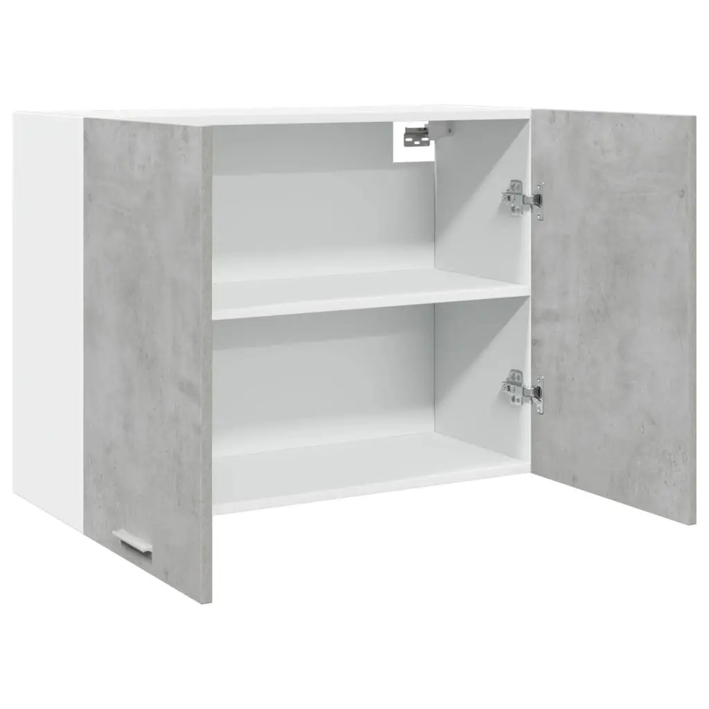 Hanging Kitchen Cabinet 80x31x60cm Wall-Mounted Grey Engineered Wood