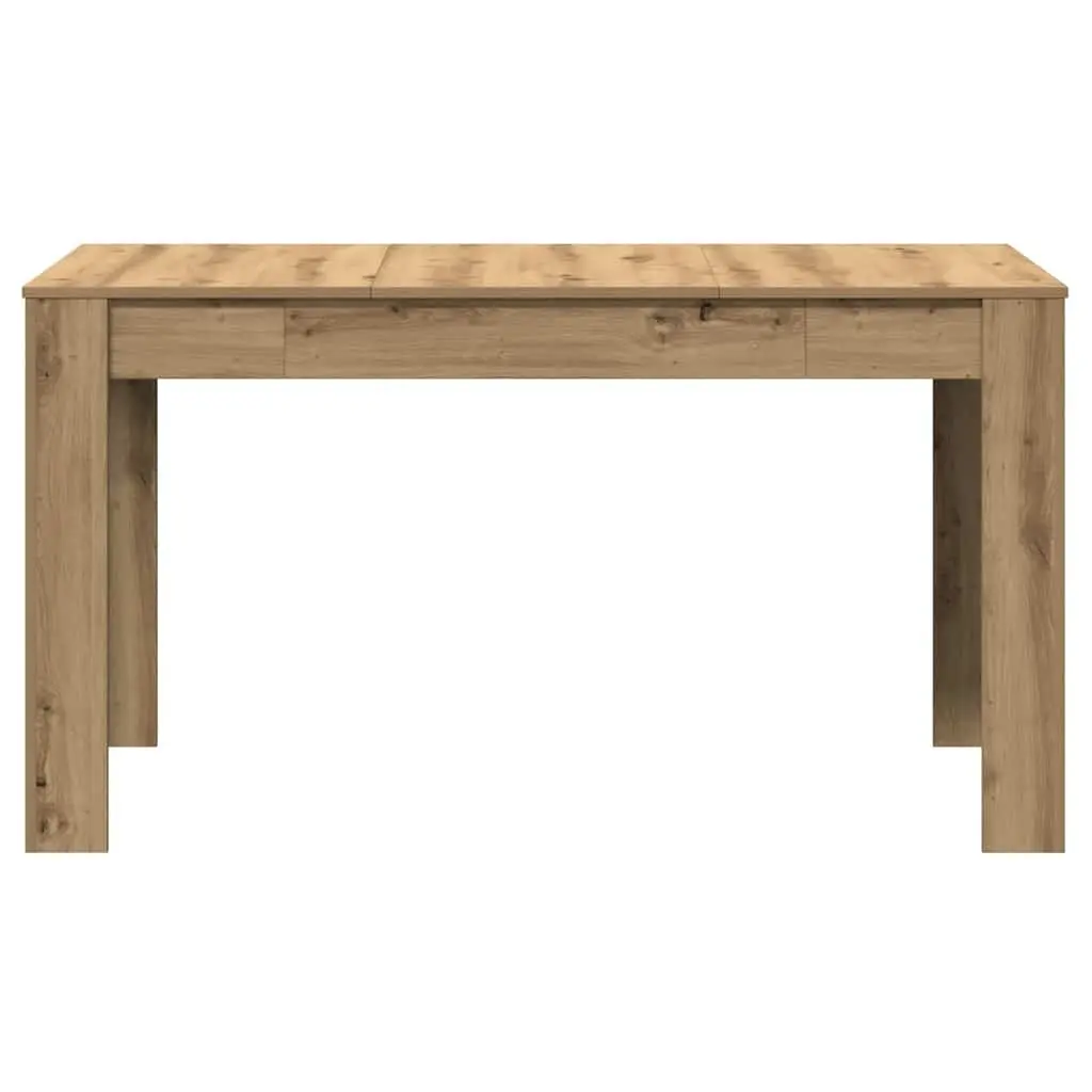 Dining Table Brown Engineered Wood Sturdy Tabletop Easy Clean
