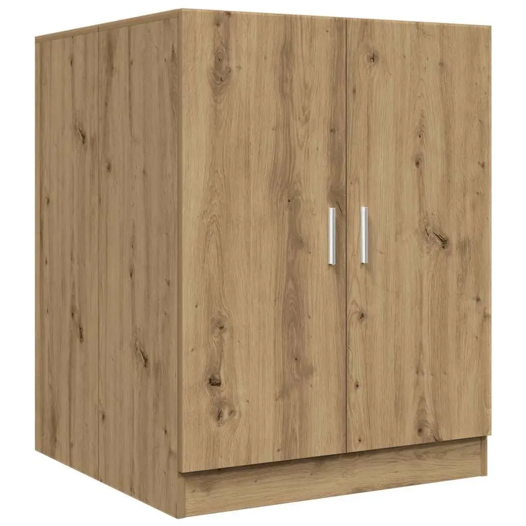 Washing Machine Cabinet 2 Door Artisan Oak Storage Cupboard for Bathroom or Laundry