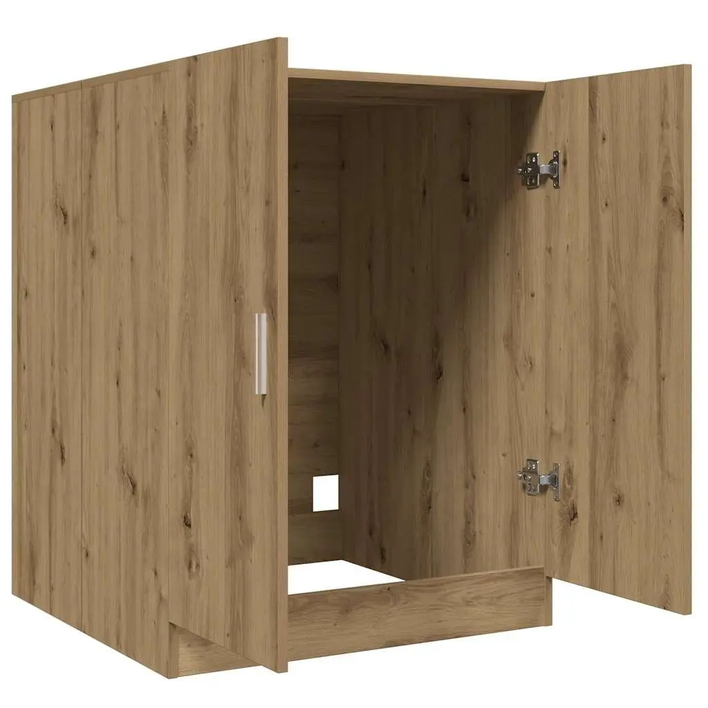 Washing Machine Cabinet 2 Door Artisan Oak Storage Cupboard for Bathroom or Laundry