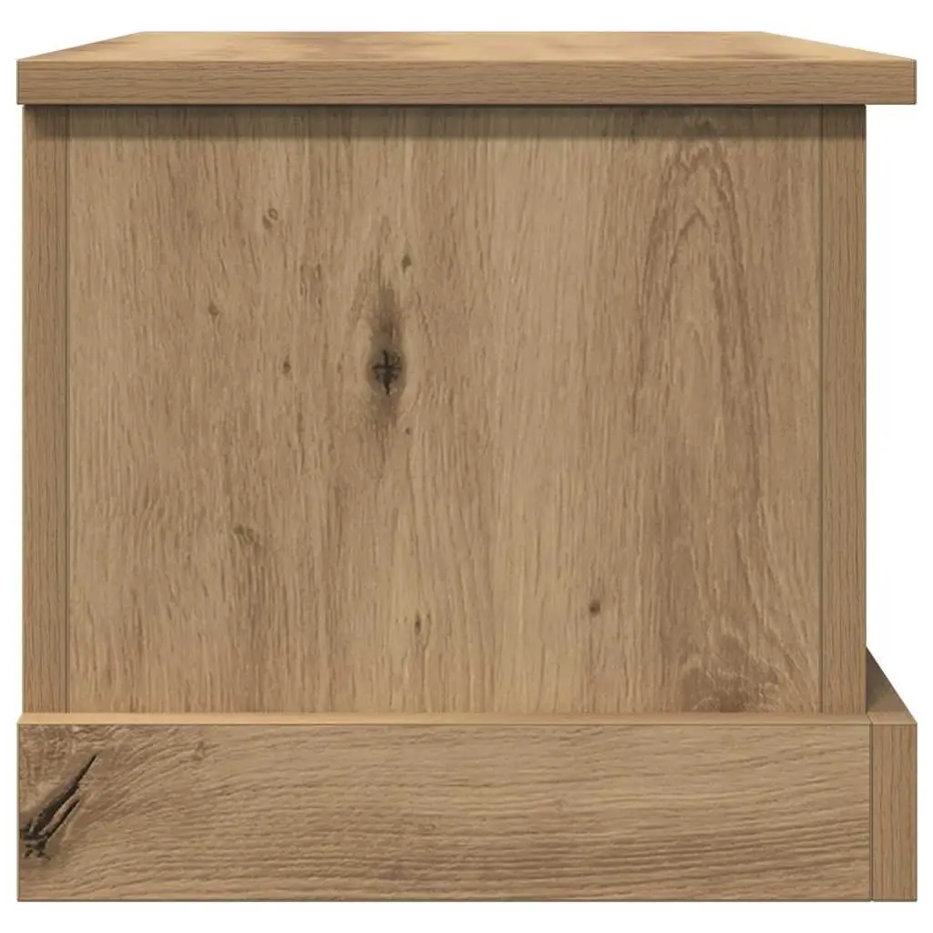 Storage Box Brown Engineered Wood Chest Organiser Removable Lid