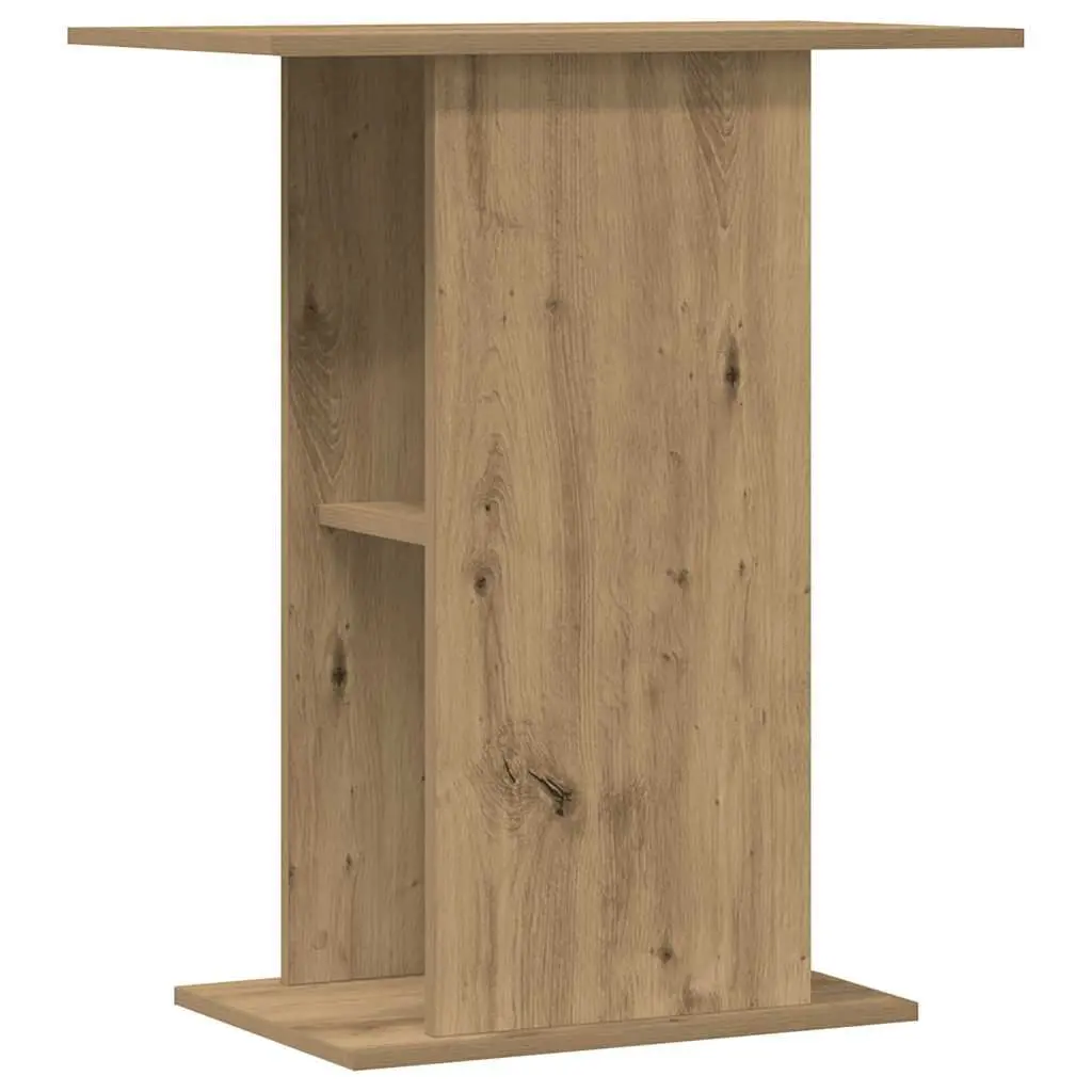 Aquarium Stand Brown Engineered Wood Storage Cabinet with Open Shelves for Easy Access to Fish Tank Supplies