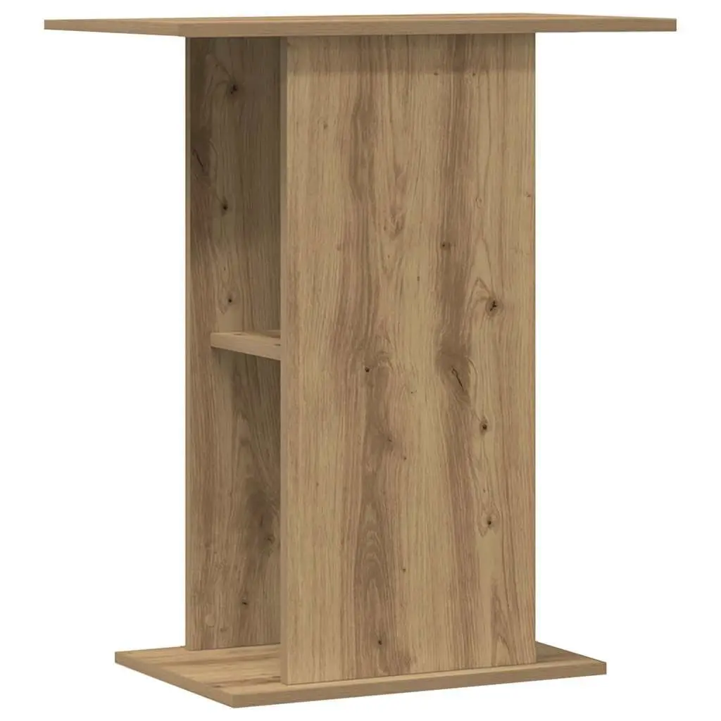 Aquarium Stand Brown Engineered Wood Storage Cabinet with Open Shelves for Easy Access to Fish Tank Supplies