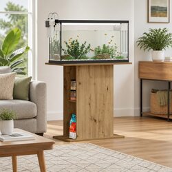 Elegant Brown Aquarium Stand for a Stylish Home
