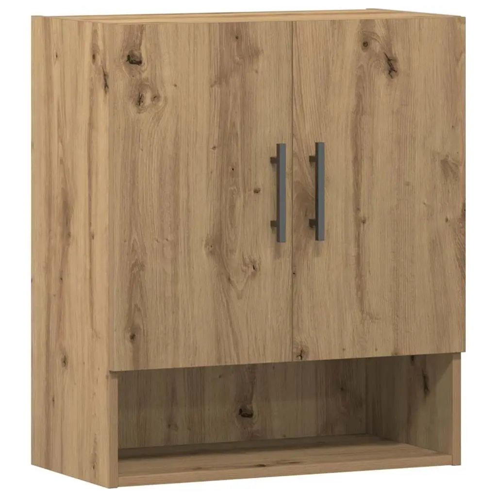 Wall Storage Cabinet 60x31x70 cm Floating Engineered Wood Brown Home Organizer