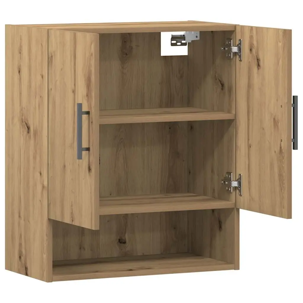 Wall Storage Cabinet 60x31x70 cm Floating Engineered Wood Brown Home Organizer