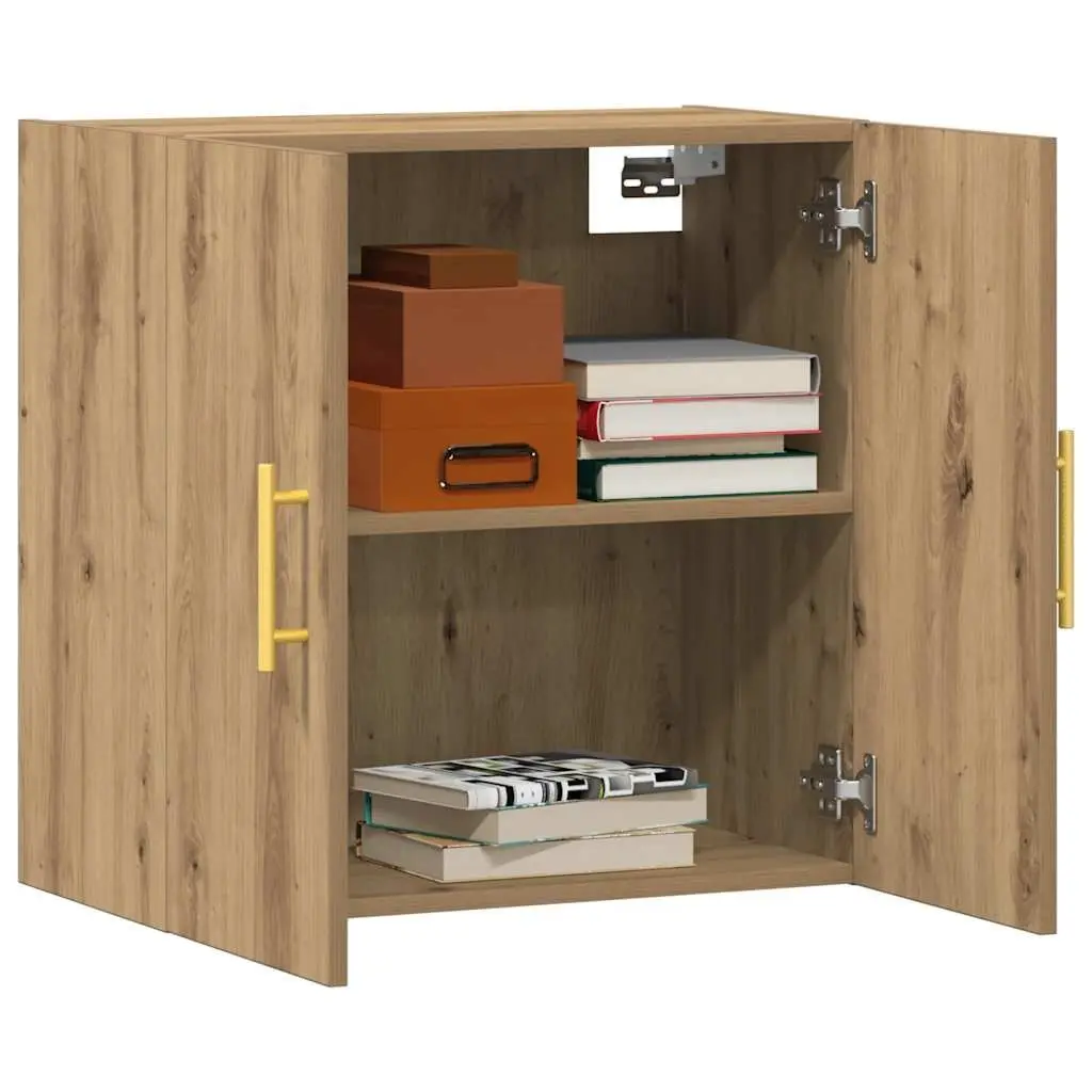Wall Cabinet Storage 60x31x60 cm Floating Engineered Wood Brown Home Organiser