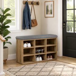 Enhance Your Entryway with a Brown Shoe Storage Bench
