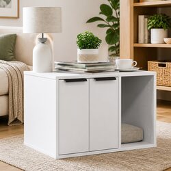 Elevate Your Living Space with This Cat Litter Box Enclosure