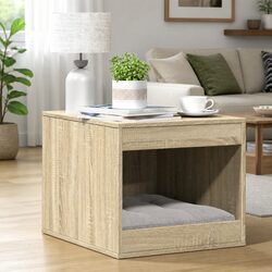 Cat Litter Box Enclosure Sonoma Oak Brown Engineered Wood Furniture Hideaway