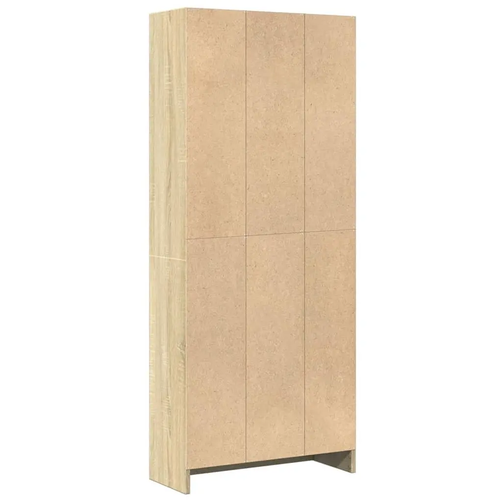 Bookcase 60W x 24D x 143H cm Open Compartments Brown Engineered Wood Storage Unit
