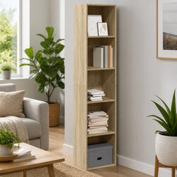 Bookcase Sonoma Oak 40x30x189cm Engineered Wood Shelving Storage Cabinet Brown
