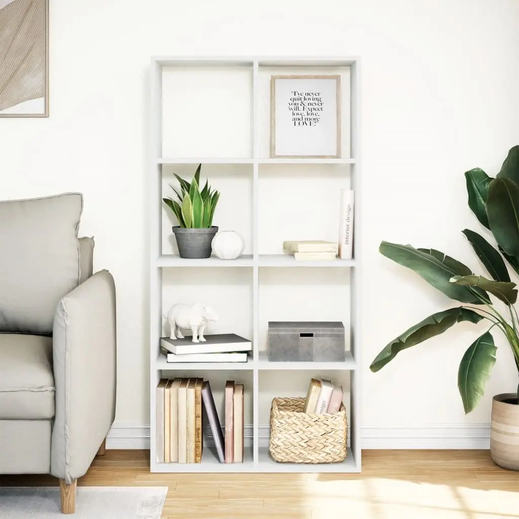 Room Divider Bookcase White 69.5x29x137.5cm Cube Storage Shelving Unit