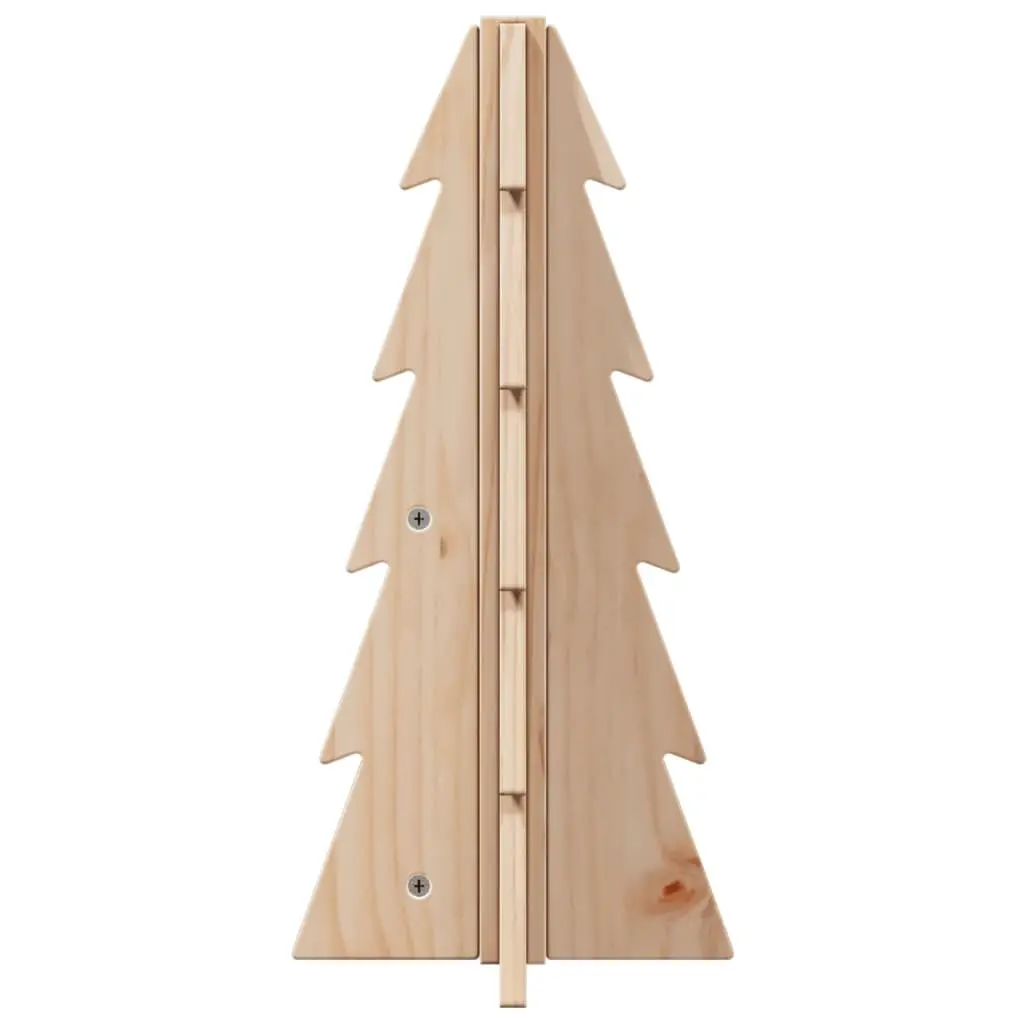 Wooden Christmas Tree Decoration 49cm Natural Pine Holiday Home Festive Ornament