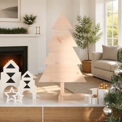 Enhance Your Space with a 80 cm Pine Wooden Christmas Tree