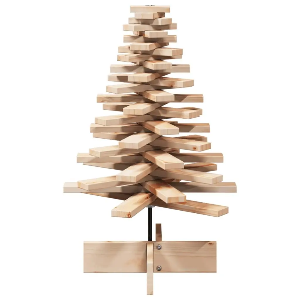 Wooden Christmas Tree Decoration 80cm Natural Pine Rotating Branches
