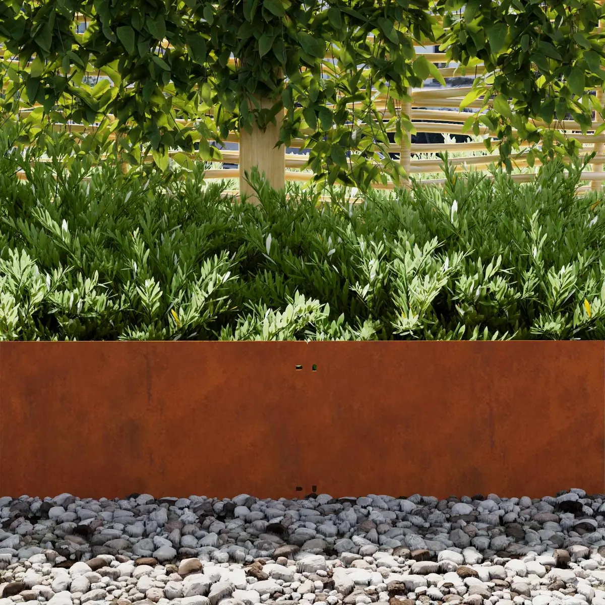 Garden Lawn Edging Border 30 Piece Flexible Weathering Steel 20x103cm