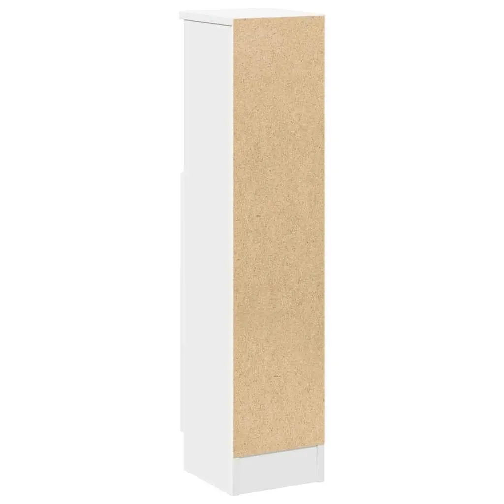 Bathroom Cabinet with Toilet Roll Holder White Storage Cupboard Organiser