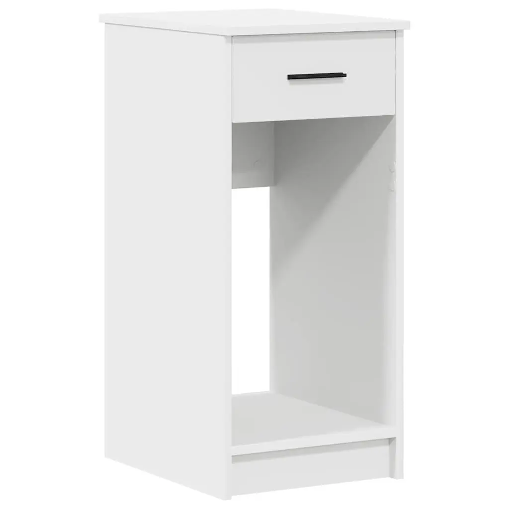 Computer Tower Stand White Storage Cabinet with Drawer