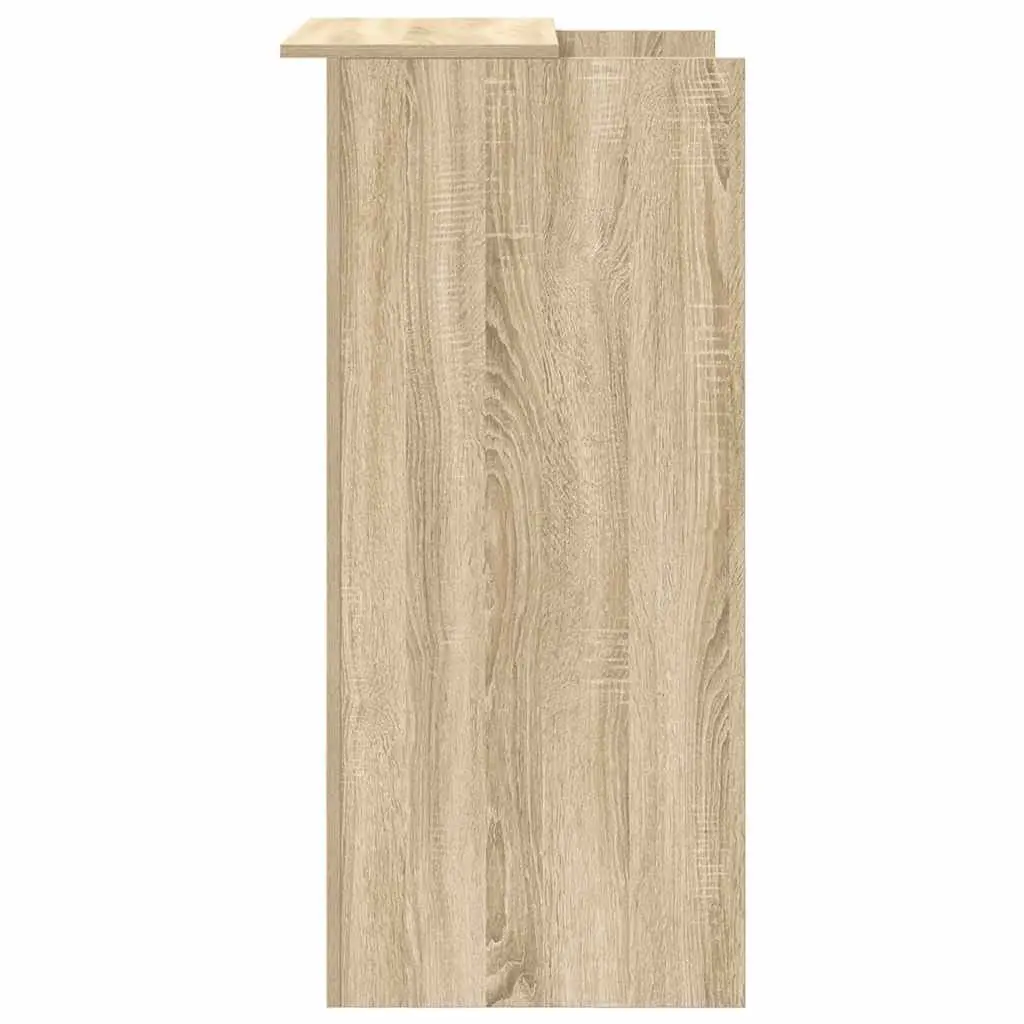 Reception Desk Brown Engineered Wood Office Counter 55x50x103.5cm Storage Shelf