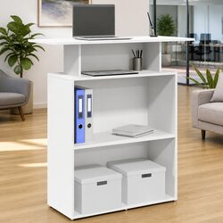Enhance Your Space with a White Reception Desk 100x40x104 cm
