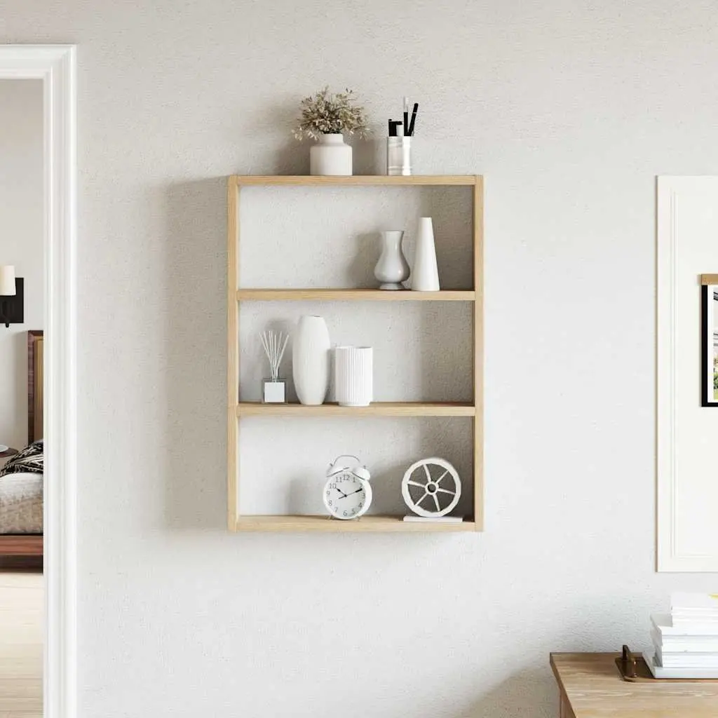 Wall Shelf Floating 43 x 9 x 60 cm Sonoma Oak Brown Engineered Wood Storage Organizer
