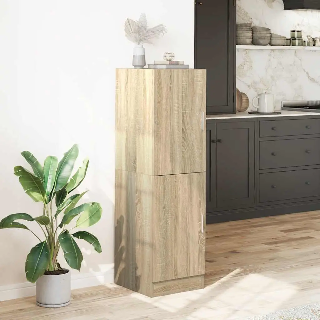 Kitchen Cabinet 38x41.5x131.5 cm Engineered Wood Brown Storage Unit