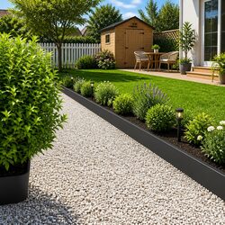 Enhance Your Garden with 10 pcs of Black Steel Edging