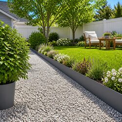 Enhance Your Garden with 20-Piece Anthracite Steel Edging