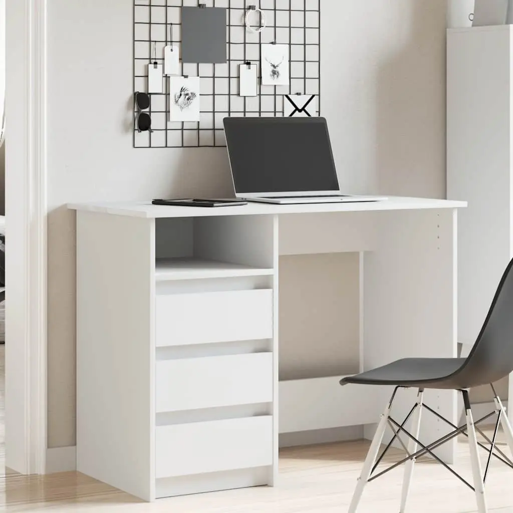 Engineered Wood Desk 102x50x75cm Spacious Storage for Office Study