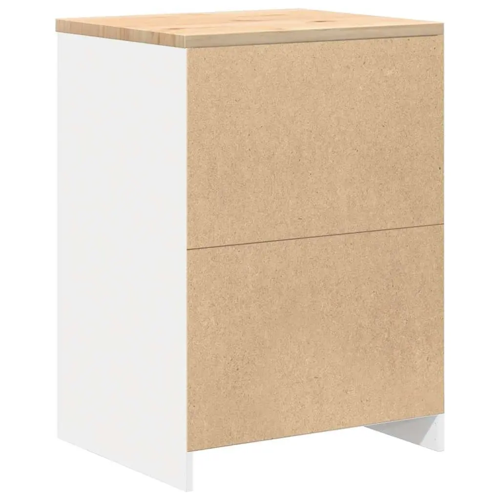 Garage Storage Cabinet 60x51x85cm White Pine Wood Tool Cabinet 4 Drawers