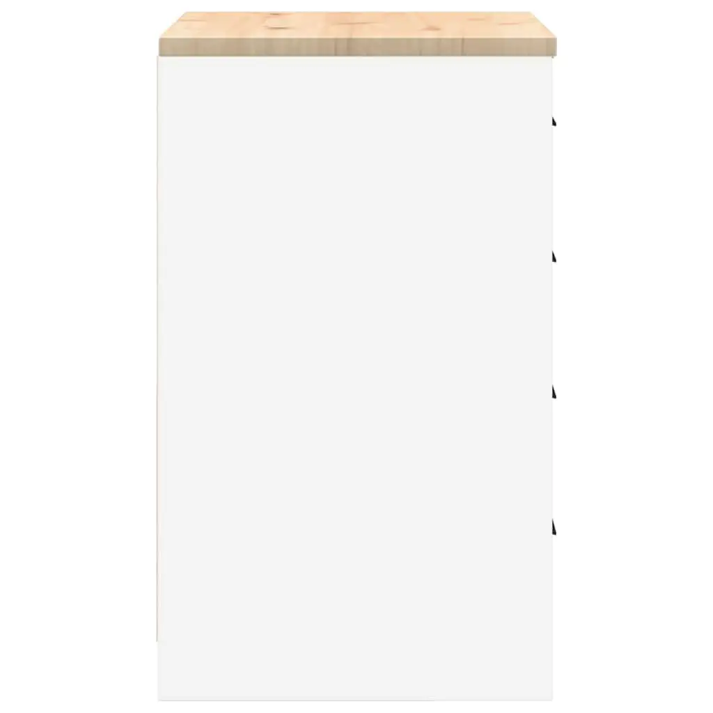 Garage Storage Cabinet 60x51x85cm White Pine Wood Tool Cabinet 4 Drawers