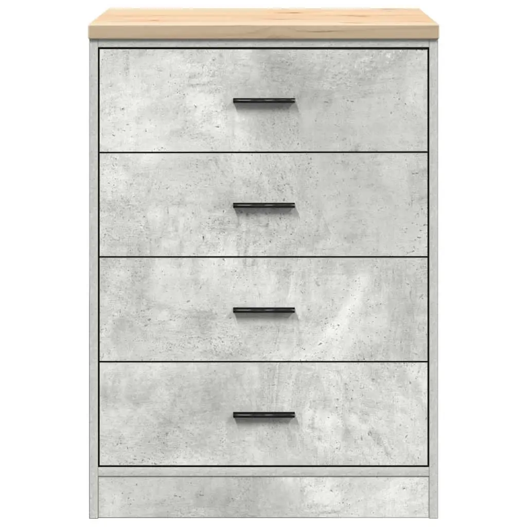 Garage Storage Cabinet 60x51x85cm Grey Solid Wood Four Drawers