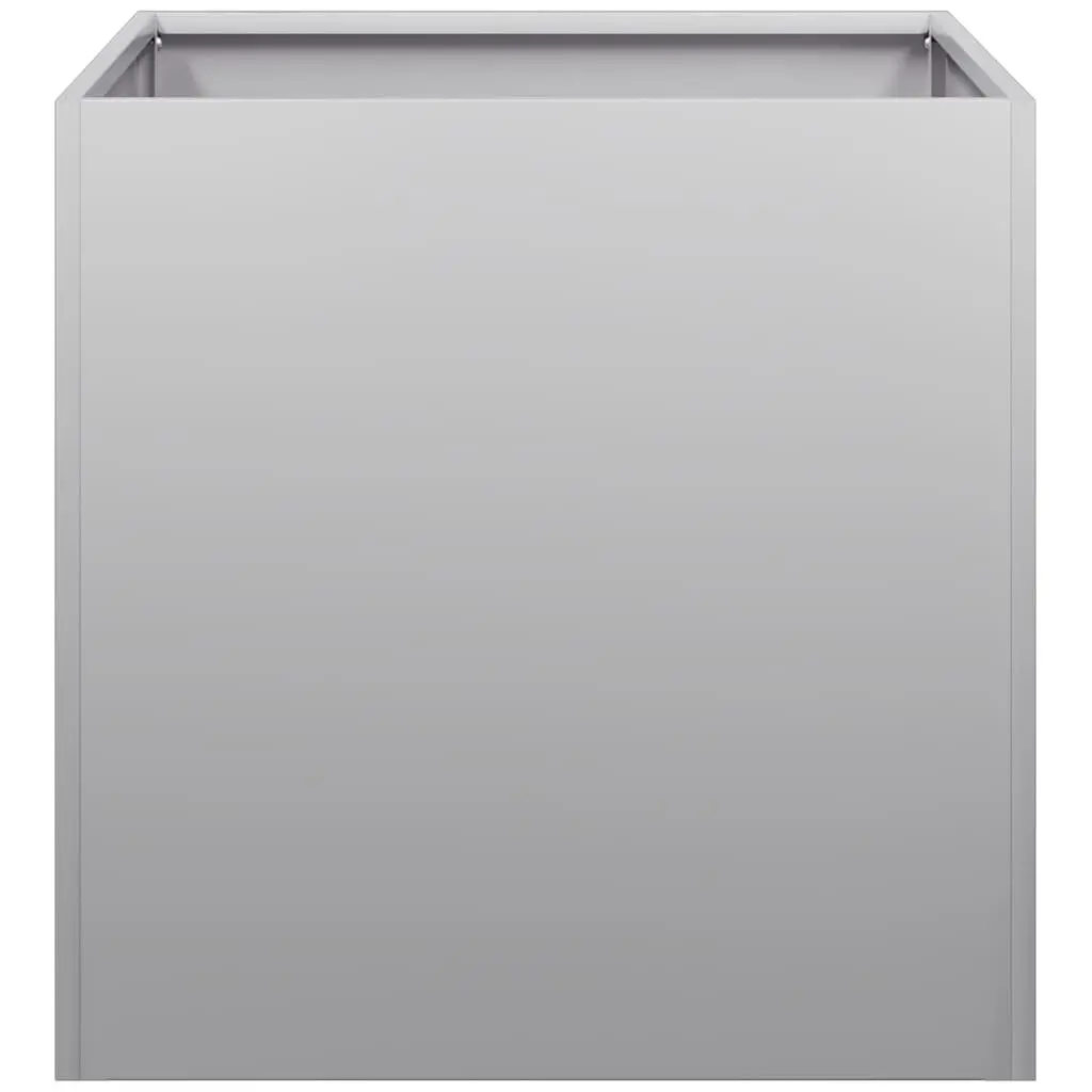 Galvanised Steel Planter 40x40x40 cm Durable Raised Garden Bed for Outdoor Patio