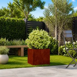 Stylish Outdoor Raised Garden Bed 40x40x40cm Brown