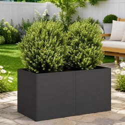 Enhance Your Outdoors with a Black Steel Planter 80x40x40 cm