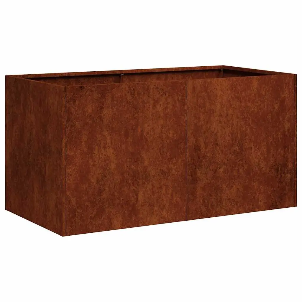 Raised Garden Planter Box Weathering Steel Open Bottom Outdoor Flower Bed