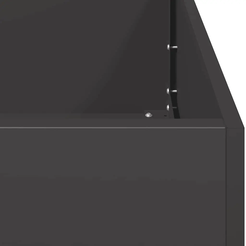 Raised Garden Planter Box Black 120x40x40 cm Outdoor Flower Bed Container
