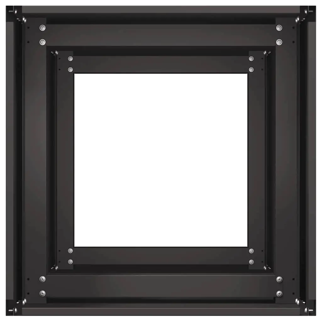 Black Planter Box 40x40x80 cm Cold-rolled Steel Raised Garden Bed Outdoor