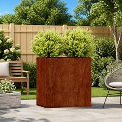 Elevate Your Outdoor Space with a Weathering Steel Planter 80x40x80cm