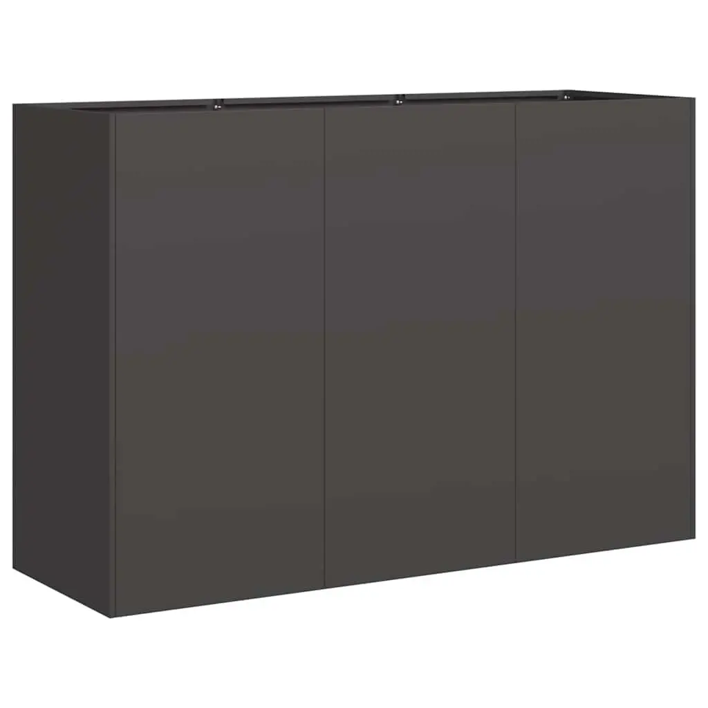 Raised Planter Box Large Deep Black Cold-Rolled Steel Outdoor Garden Container